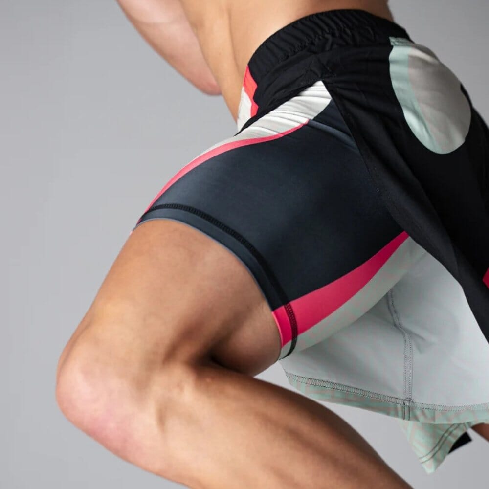 Engage Y2K NRG 2-in-1 Gladiator Shorts Black/Red/White MMA Shorts Engage 