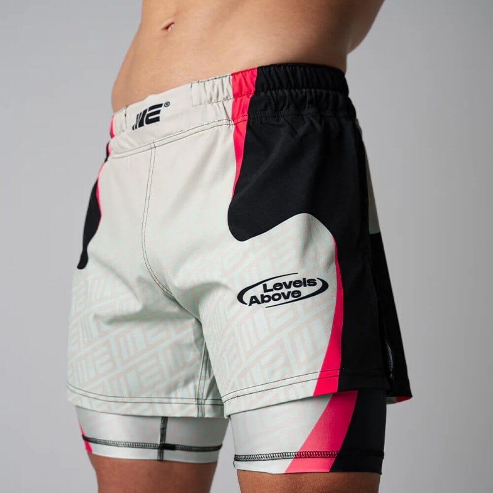 Engage Y2K NRG 2-in-1 Hybrid Shorts Black/Red/White MMA Shorts Engage 