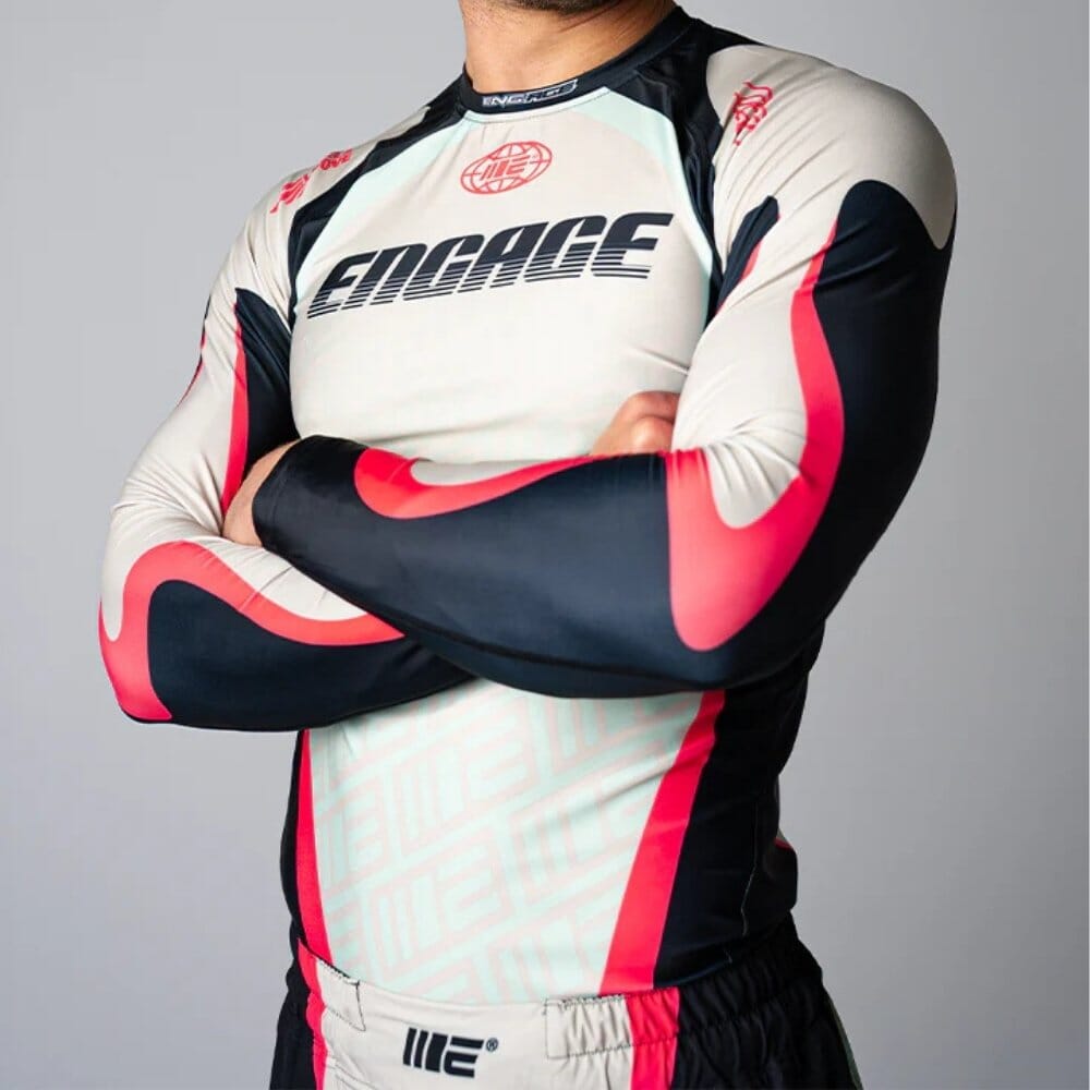 Engage Y2K NRG Long Sleeve Rashguard Black/Red/White Rashguards Engage 