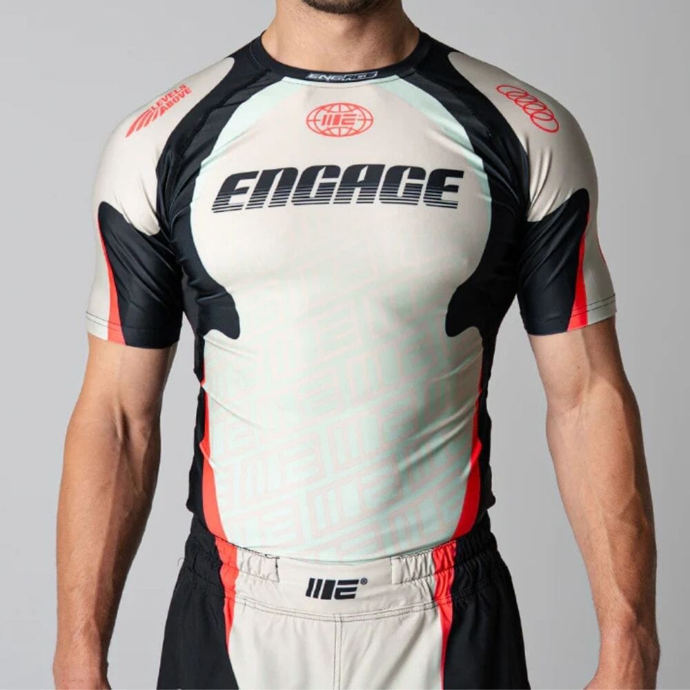 Engage Y2K NRG Short Sleeve Rashguard Black/Red/White Rashguards Engage 