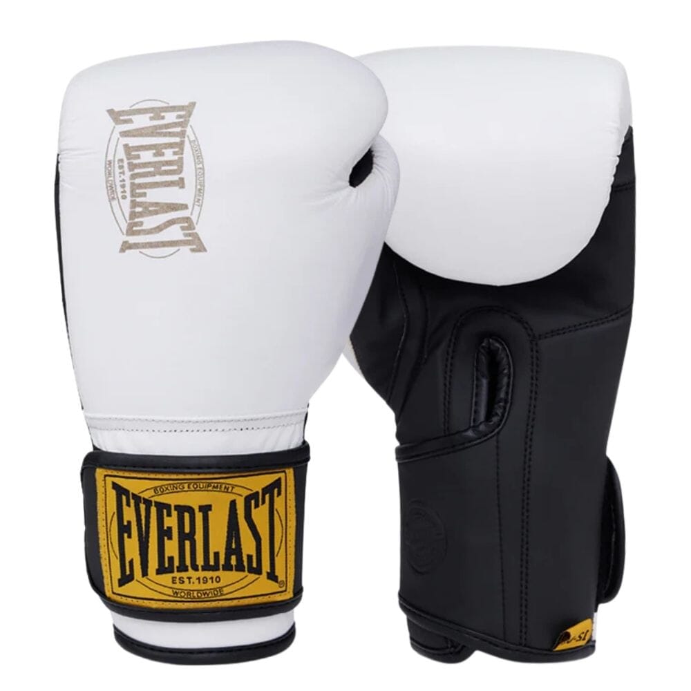 Everlast 1910 Advanced Boxing Gloves White Boxing Gloves Everlast White 12oz 