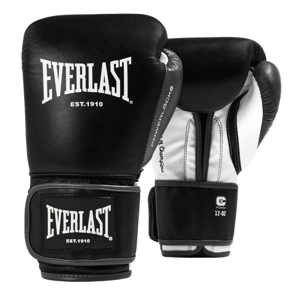 Everlast Advanced Powerlock Pro OG Boxing Gloves Black/White/Grey Boxing Gloves Everlast Black/White/Grey 12oz 