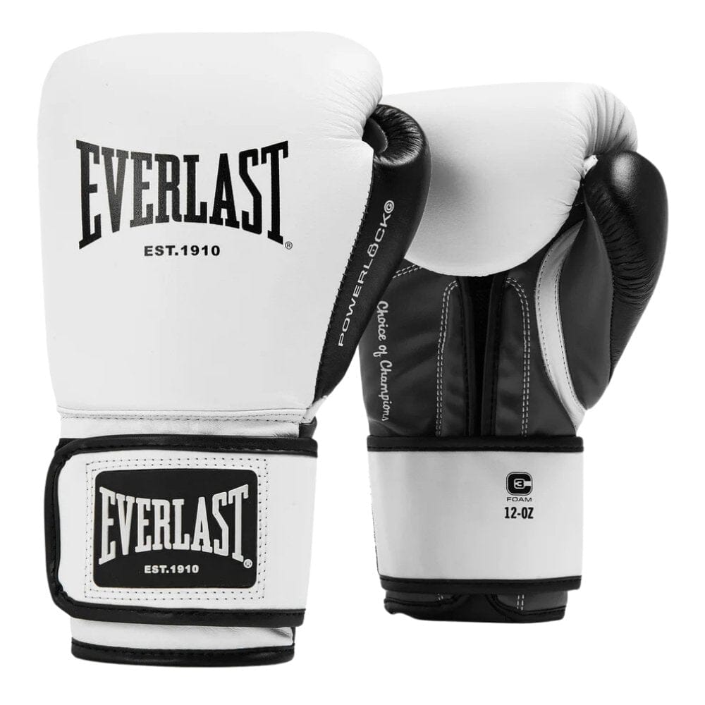 Everlast Advanced Powerlock Pro OG Boxing Gloves White/Black/Grey Boxing Gloves Everlast White/Black/Grey 12oz 