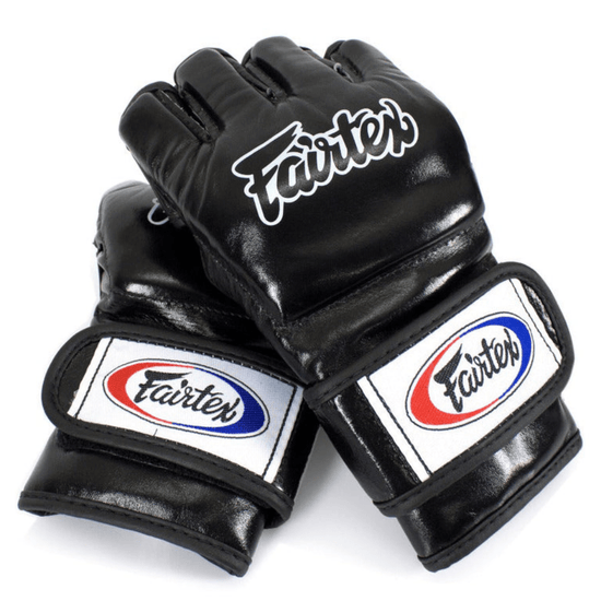 Fairtex FGV12 MMA Gloves Open Thumb MMA Gloves Fairtex Black/Black Small 