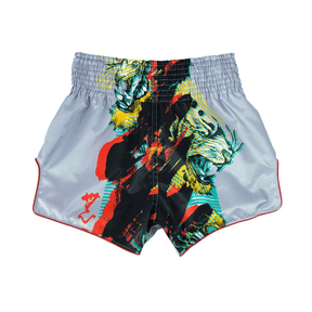 Fairtex BS1909 X Satoru Muay Thai Shorts Muay Thai Shorts Fairtex Grey Small 