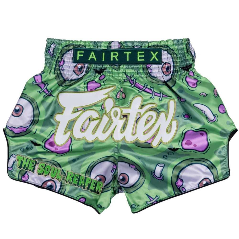 Fairtex Soul Reaper Muay Thai Shorts Green/Purple Muay Thai Shorts Fairtex Green/Purple Small 