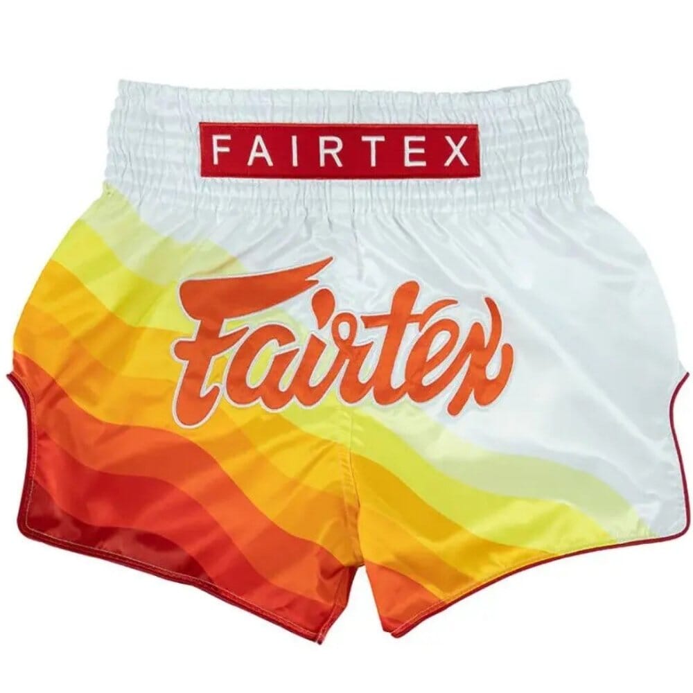 Fairtex BS1932 Muay Thai Shorts Spectrum Muay Thai Shorts Fairtex Red/Yellow/White Small 