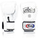 Fairtex BGV1 Universal Muay Thai Boxing Gloves White, front and palm pair
