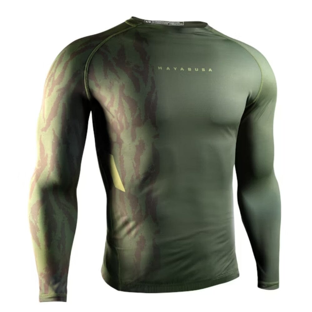 Hayabusa Apex Long Sleeve Rashguard Recon Green Rashguards Hayabusa Recon Green Small 