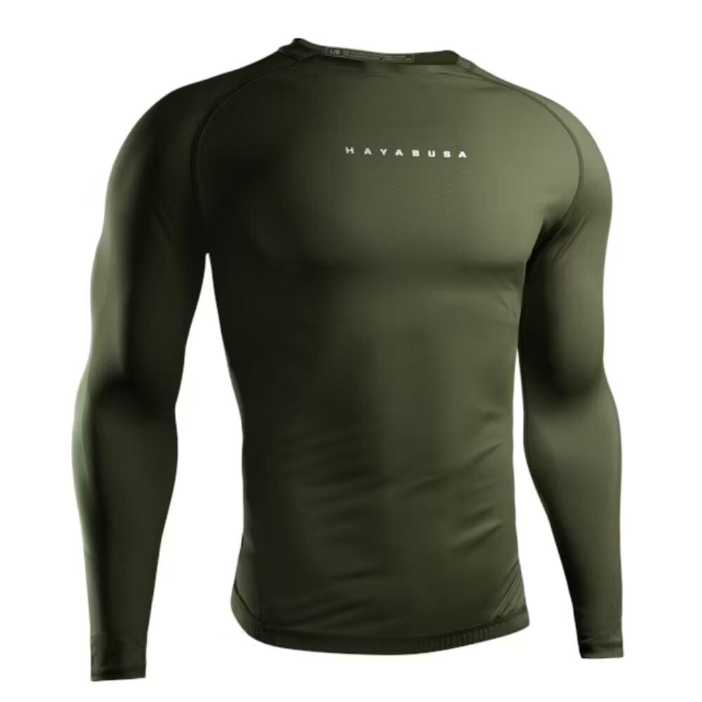 Hayabusa Core Long Sleeve Rashguard Green Rashguards Hayabusa Green Small 