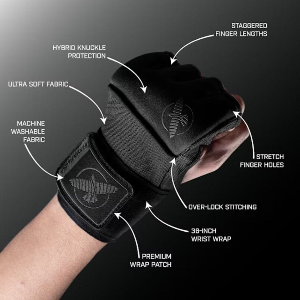 Hayabusa Deluxe Gel Quick Wraps Black Quick Wraps Hayabusa 