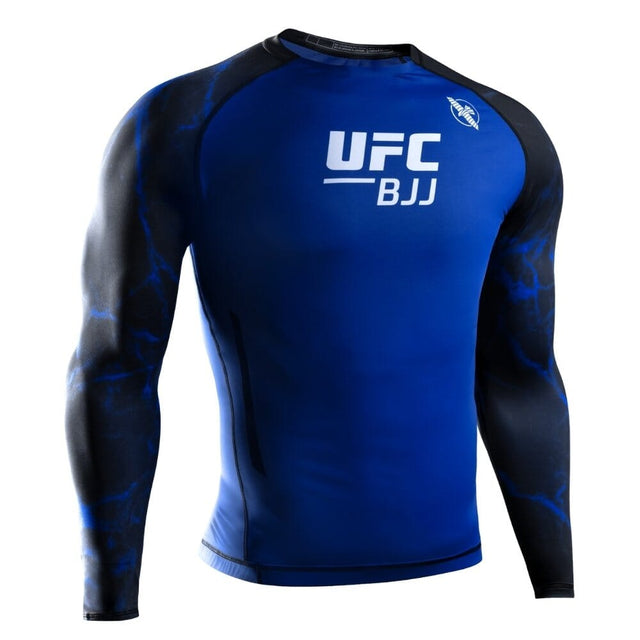Hayabusa UFC BJJ Long Sleeve Rashguard Black/Blue Rashguards Hayabusa Black/Blue Small 