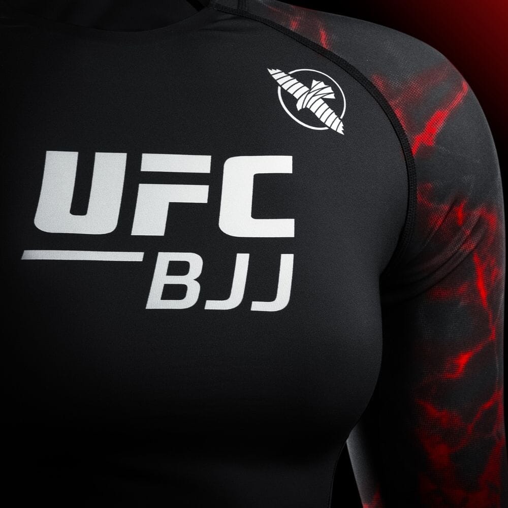 Hayabusa UFC BJJ Womens Long Sleeve Rashguard Black/Red – MMA