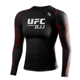 Hayabusa UFC BJJ Womens Long Sleeve Rashguard Black/Red