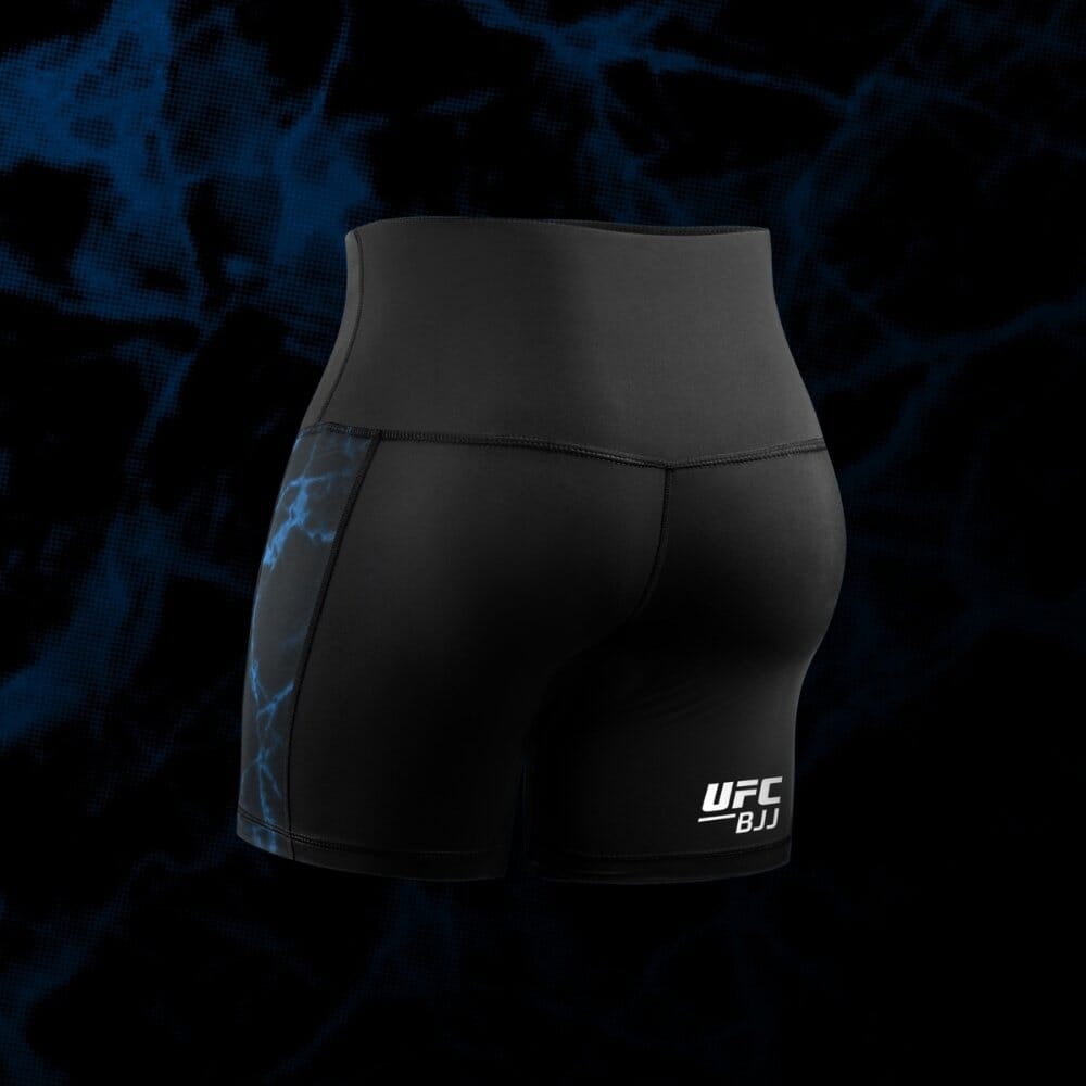 Hayabusa UFC BJJ Womens Vale Tudo Shorts Black/Blue Compression Shorts Hayabusa 