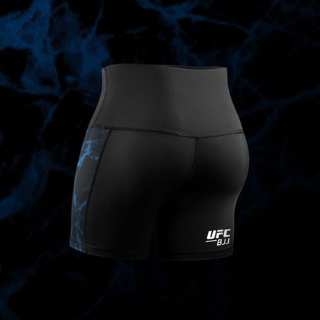 Hayabusa UFC BJJ Womens Vale Tudo Shorts Black/Blue Compression Shorts Hayabusa 