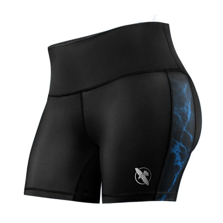Hayabusa UFC BJJ Womens Vale Tudo Shorts Black/Blue Compression Shorts Hayabusa Black/Blue X Small 