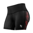 Hayabusa UFC BJJ Womens Vale Tudo Shorts Black/Red Compression Shorts Hayabusa Black/Red X Small 