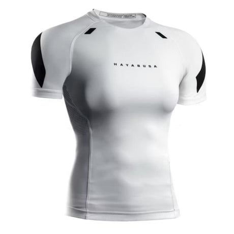 Hayabusa Womens Pro Ranked Short Sleeve Rashguard White Rashguards Hayabusa White X Small 