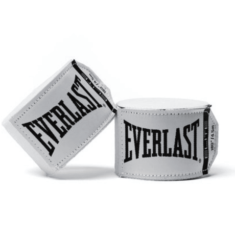 Everlast Elite 180 Inch Hand Wraps Hand Wraps Everlast White 
