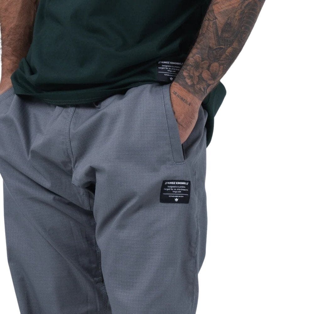 Kingz Casual Rip Stop Gi Pant Grey BJJ Gi Pants Kingz 