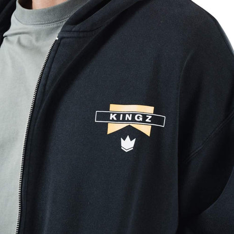 Kingz Flag Zip Up Hoodie Black