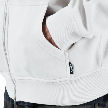 Kingz Flag Zip Up Hoodie Lunar Rock