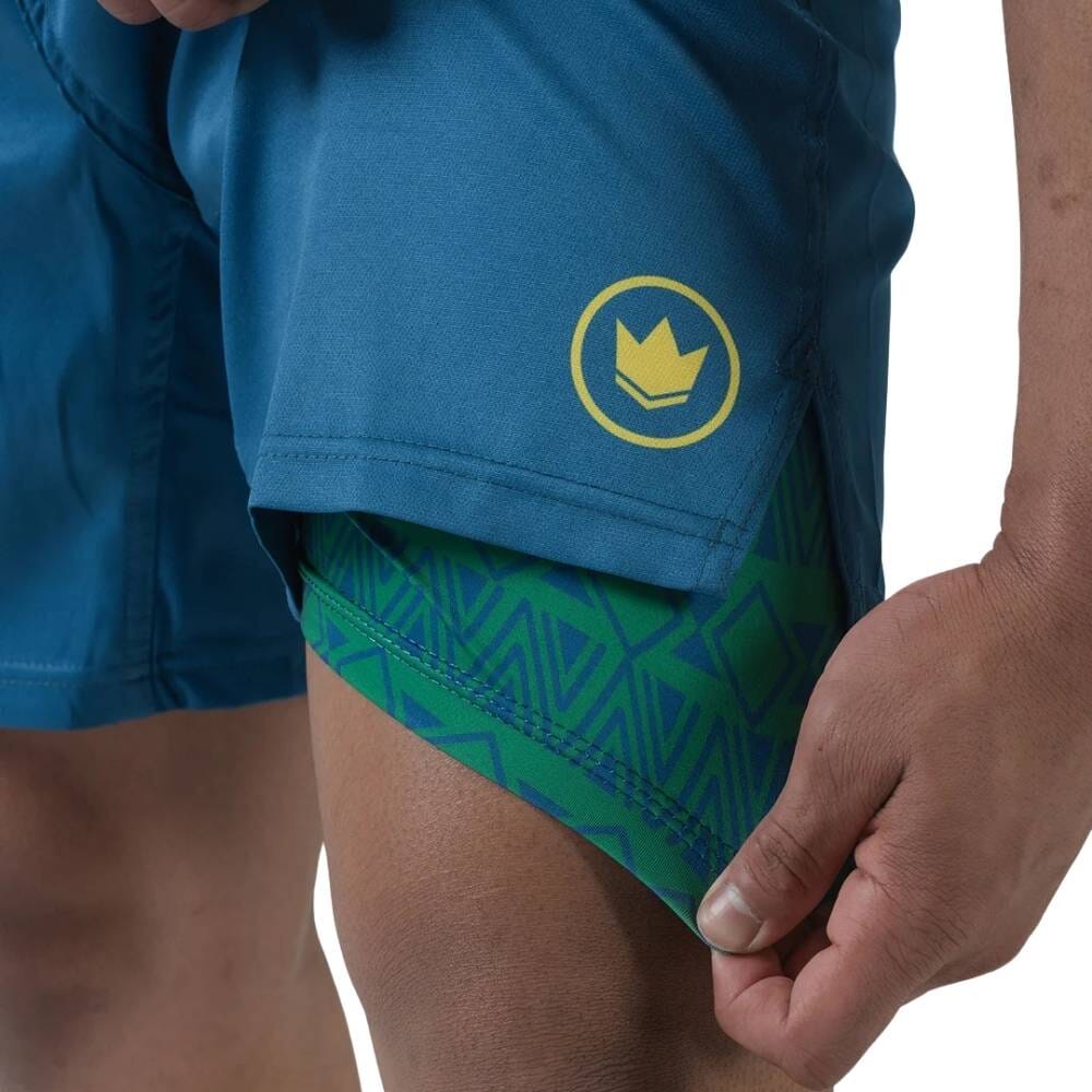 Kingz MI-K Roots Grappling Shorts Blue BJJ Shorts Kingz 