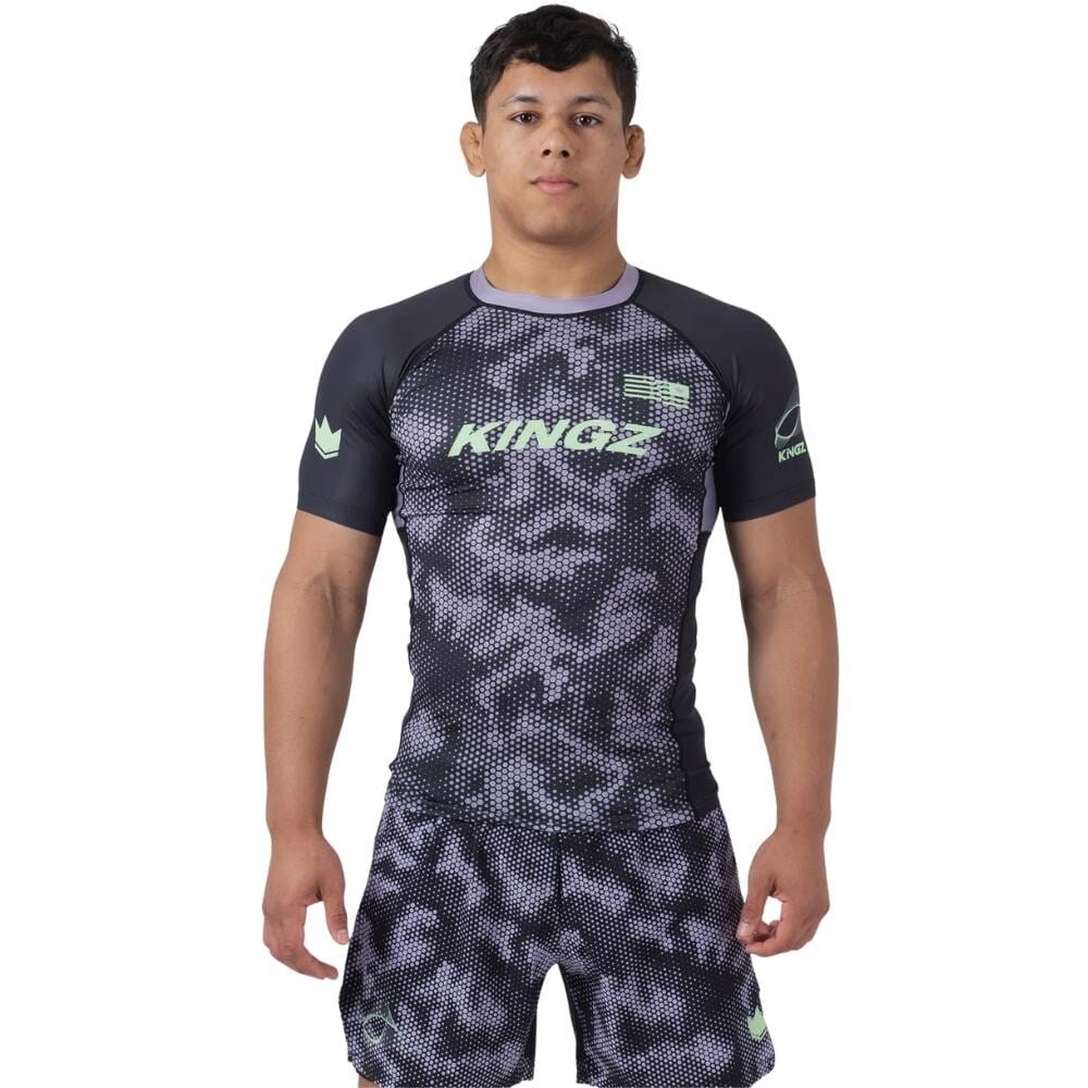 Kingz Viper Rashguard Black/Purple Rashguards Kingz Black/Purple X Small 