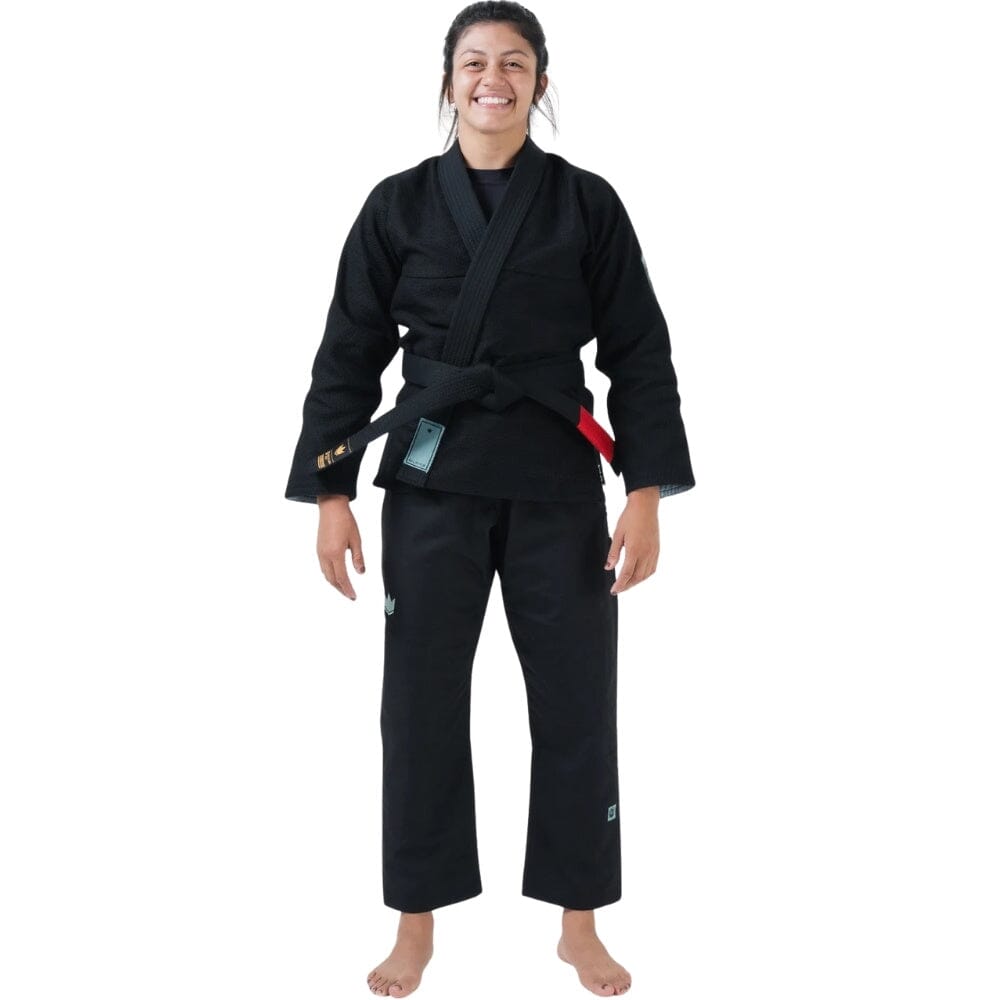 Kingz Womens Balistico 4.0 Jiu Jitsu Gi Black BJJ Gi Women Kingz Black F1 
