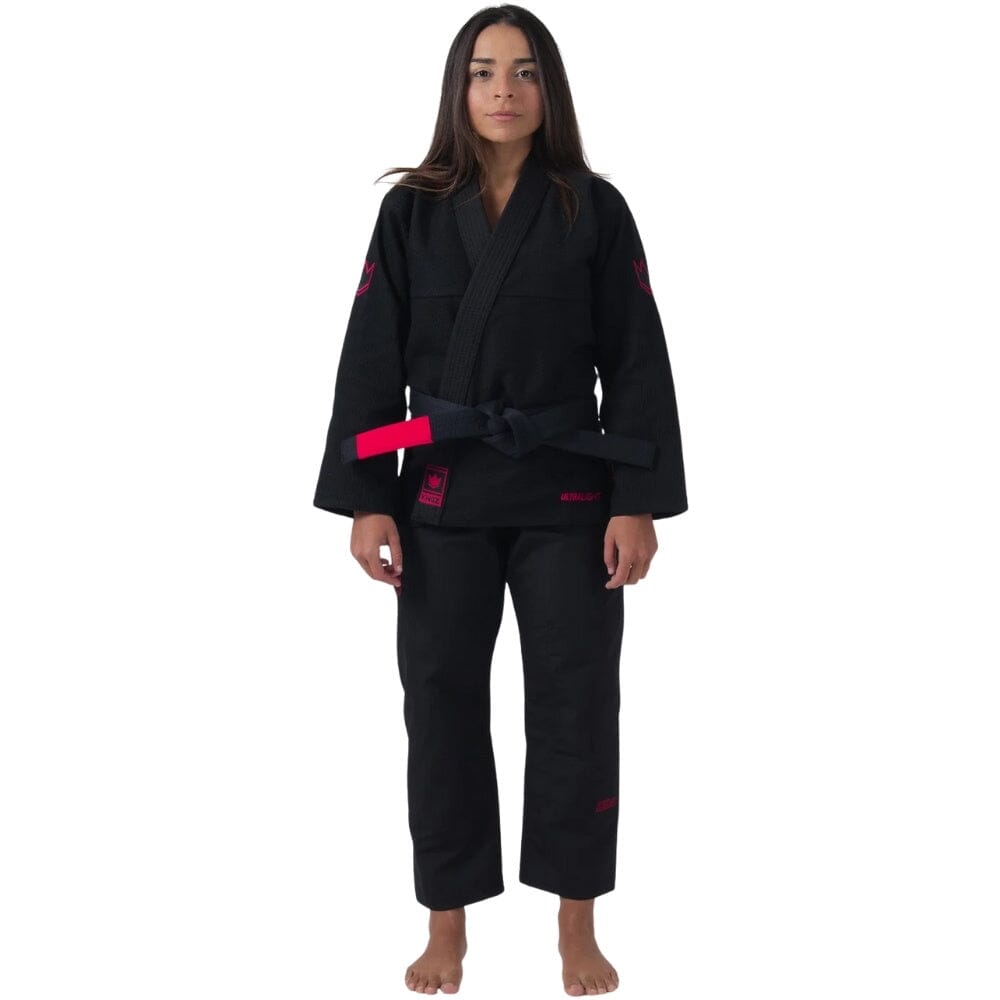 Kingz Womens Ultralight 2.0 Jiu Jitsu Gi Black BJJ Gi Women Kingz Black F1 
