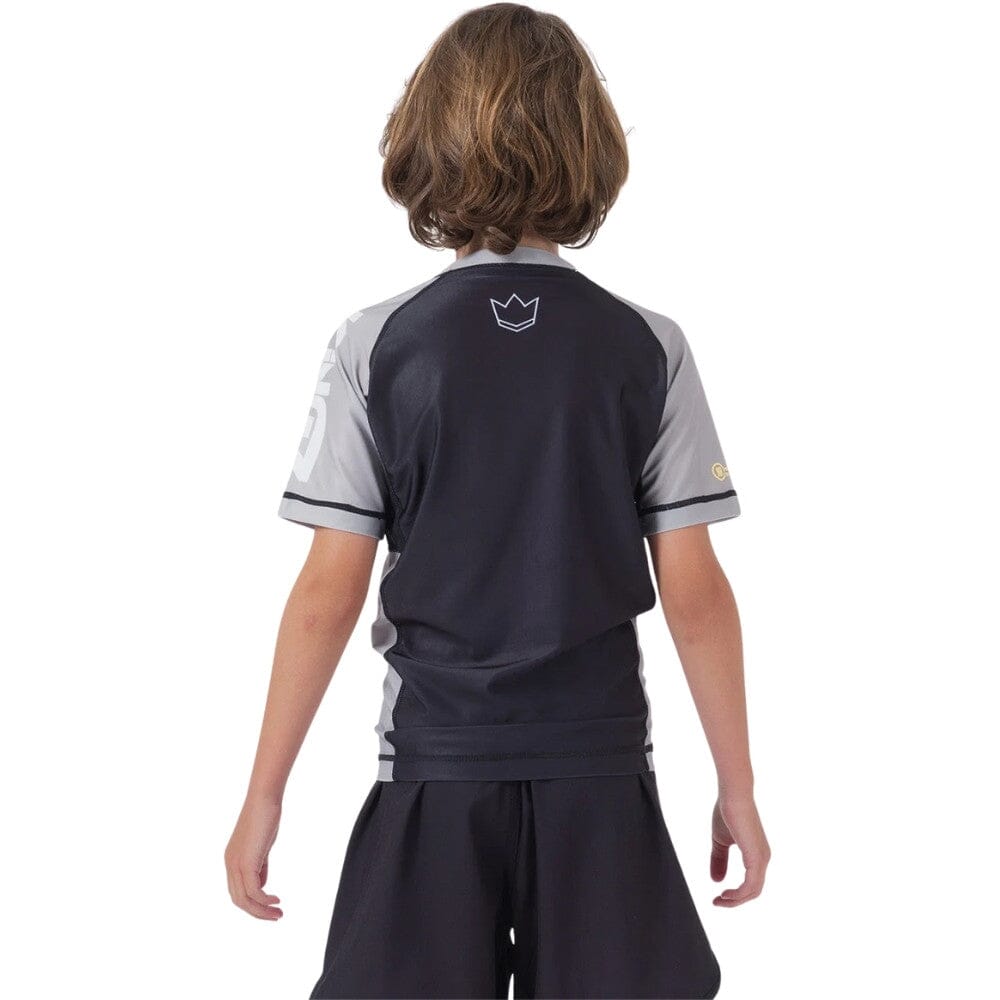 Kingz Ranked V2 Youth Short Sleeve Rashguard Grey Rashguards Kingz 