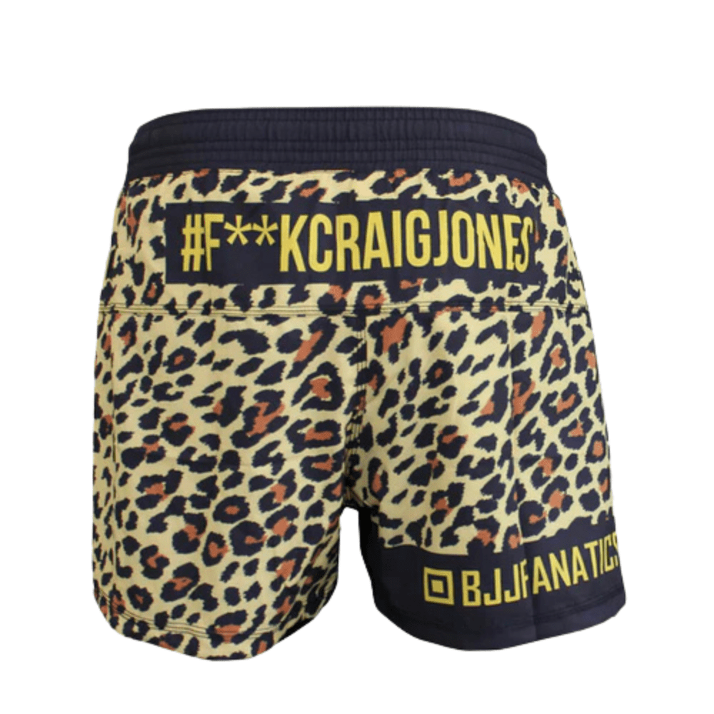 MA1 Craig Jones Gold Leopard High Cut MMA Shorts MMA Shorts MA1 Combat 