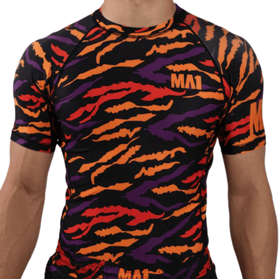 MA1 Tiger Stripe Short Sleeve Rashguard Rashguards MA1 Combat X Small 