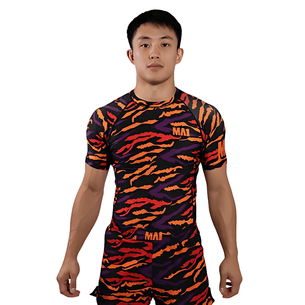 MA1 Tiger Stripe Short Sleeve Rashguard Rashguards MA1 Combat 