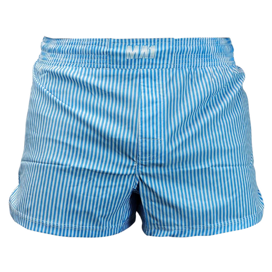 Load image into Gallery viewer, MA1 Blue and White Pinstripe MMA Shorts

