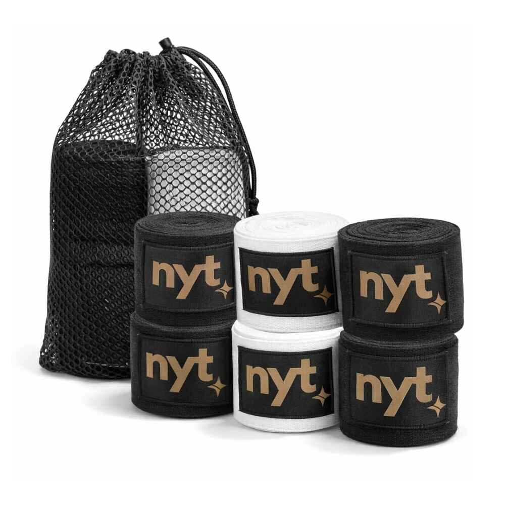 NYT 3 Pack Hand Wraps Hand Wraps NYT Black/White 4.5m 