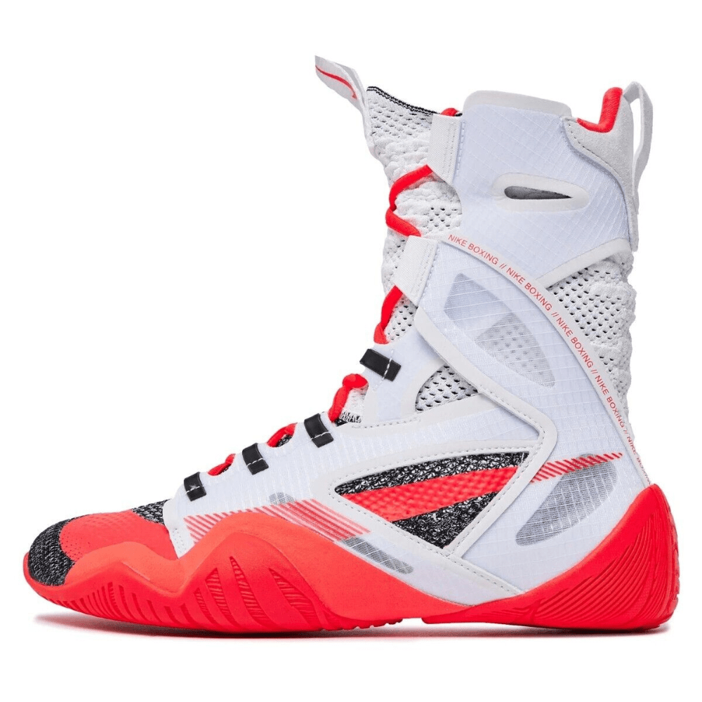 Red and white boxing 2025 shoes