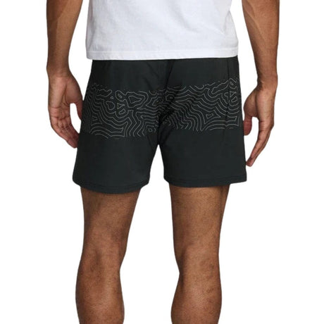 RVCA Mens Hawaii Fight Technical Shorts Black Training Shorts RVCA 