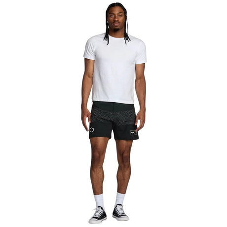 RVCA Mens Hawaii Fight Technical Shorts Black Training Shorts RVCA 