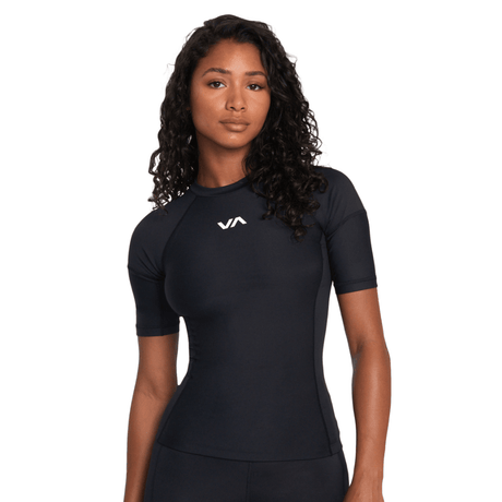 RVCA Women's Short Sleeve Compression Rashguard Rashguards RVCA X Small 