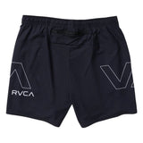 RVCA Yogger 2 in 1 Short 17-Inch Short Black Training Shorts RVCA 