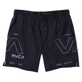 RVCA Yogger 2 in 1 Short 17-Inch Short Black Training Shorts RVCA 