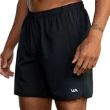 RVCA Yogger Stretch 17-Inch Short Black Training Shorts RVCA Black Small 