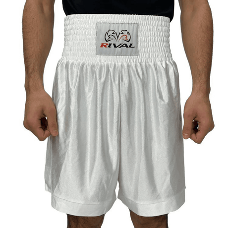 Rival Dazzle Pro Boxing Trunks Boxing Shorts Rival White Small 