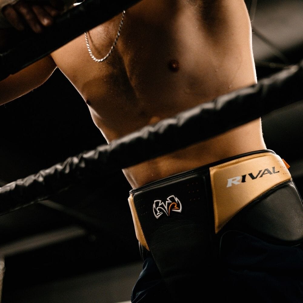 Rival RNFL10 360 Protector with Intelli-Shock D3O Black/Gold Groin Guards Rival 