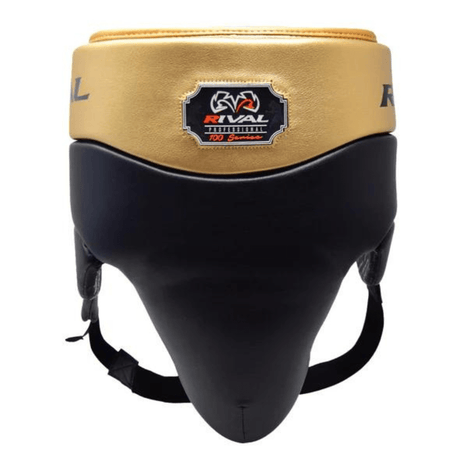 Rival RNFL100 Professional Groin Protector with Laces Groin Guards Rival Black/Gold Small 
