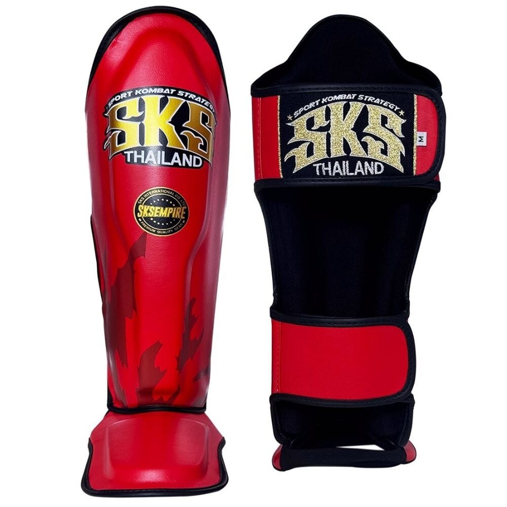 SKS Claw Muay Thai Shin Guards Red Shin Guards SKS Empire Red Large 