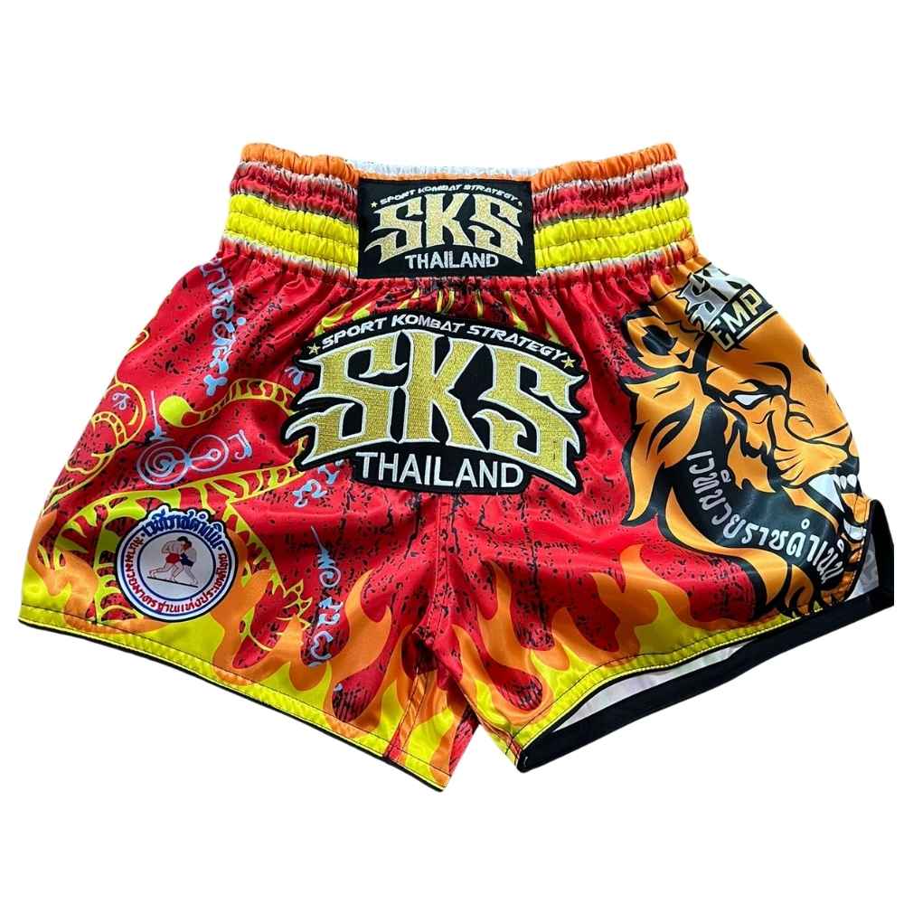 SKS Rajadamnern Red Muay Thai Shorts Muay Thai Shorts SKS 
