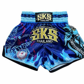 SKS Rajadamnern Blue Muay Thai Shorts Muay Thai Shorts SKS 